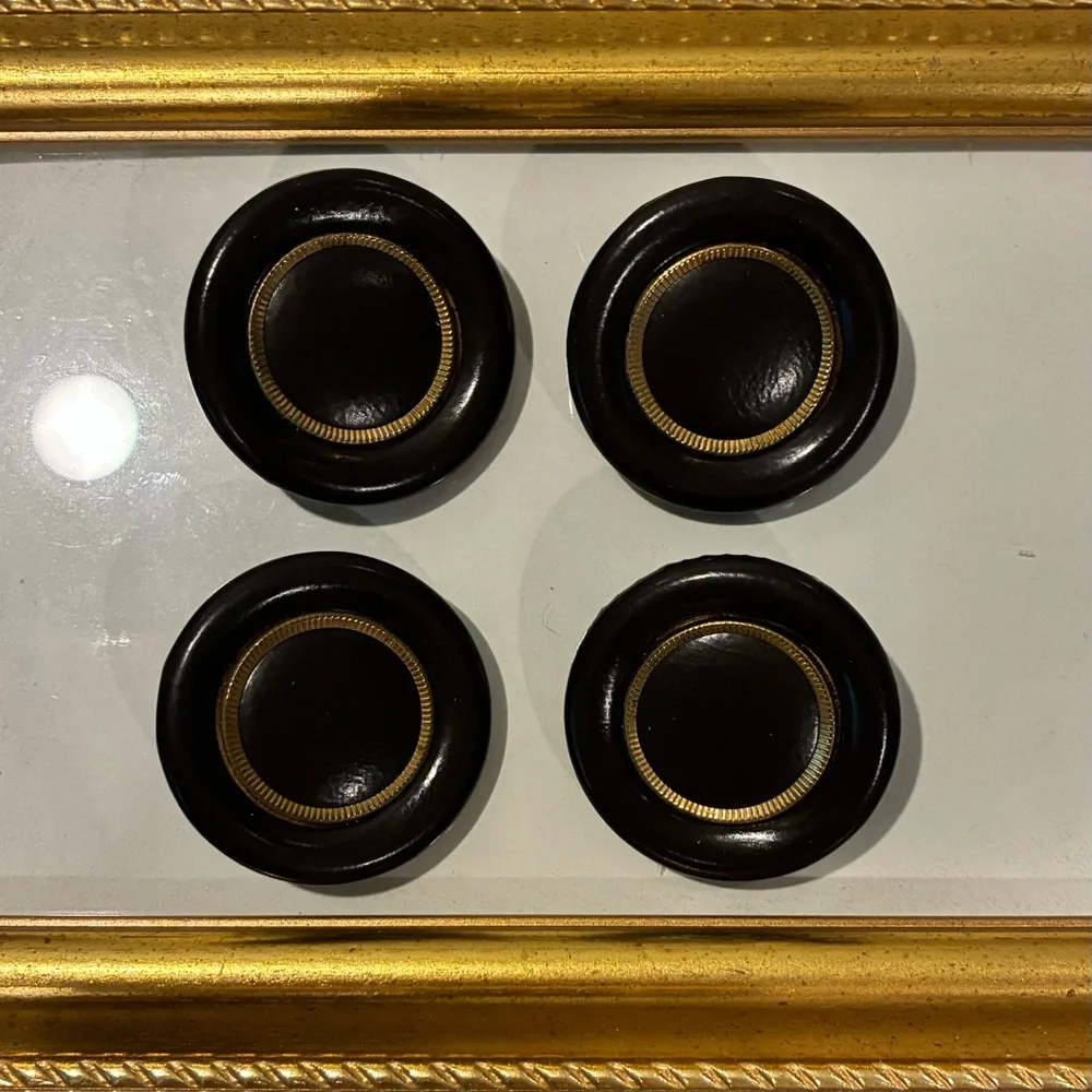 Vintage 1950s/1960s Large Sewing Buttons Set of 4: Black